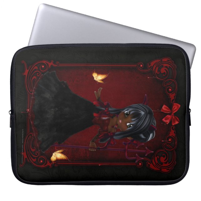 Capa Para Notebook Pequena Cookie Devil Girl 4 Fantasy Bolsa de lapto (Frente)
