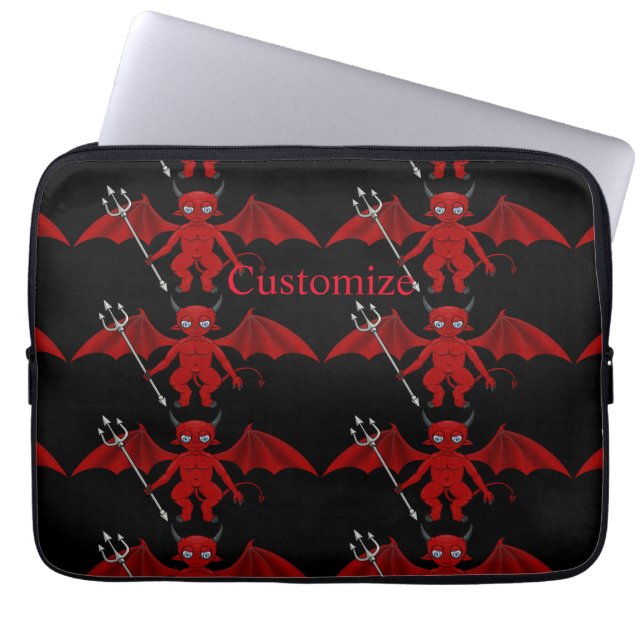 Capa Para Notebook Pequeno Diabo Vermelho Thunder_Cove (Frente)