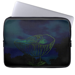 Capa Para Notebook Pequeno Sapo num Cogumelo