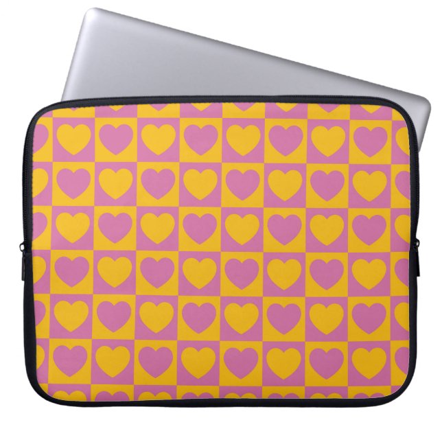 Capa Para Notebook Pequenos corações, um padrão sem descontinuidades  (Frente)