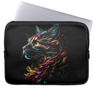 Capa Para Notebook Perfil de Felino Majestoso