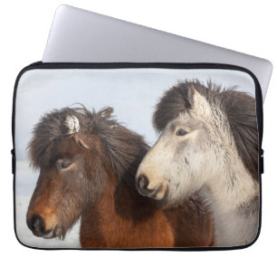 Capa Para Notebook Perfil do Cavalo Islandês, Islândia