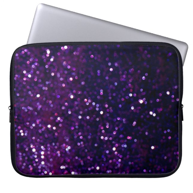 Capa Para Notebook Perigo Roxo: Fundo das Luzes Luminosas (Frente)