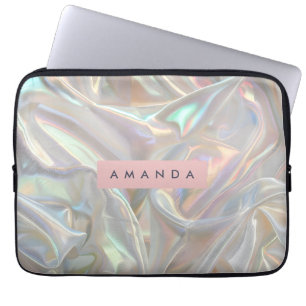 Capa Para Notebook Pérola Iridescente Macia Personalizada com Brilho