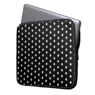 Capa Para Notebook Pérolas brancas em preto
