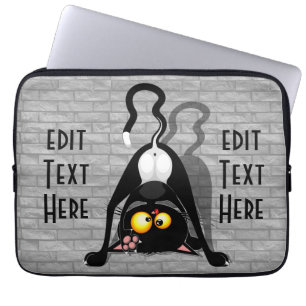 Capa Para Notebook Personagem de desenho animado engraçado de gato de