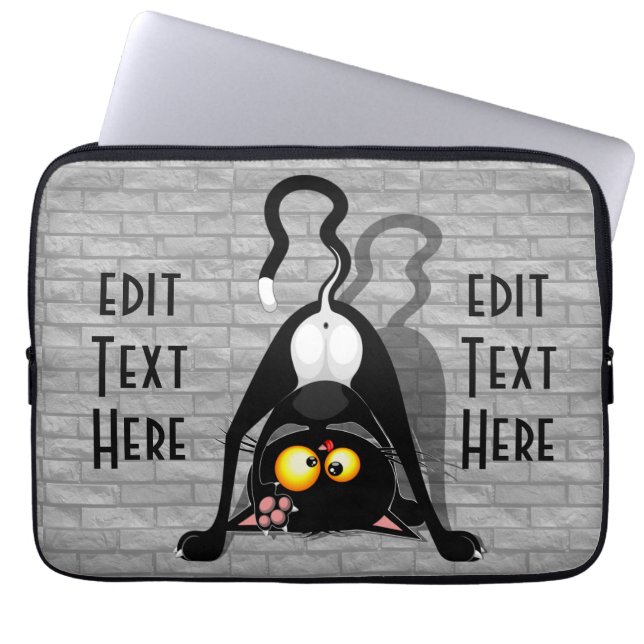 Capa Para Notebook Personagem de desenho animado engraçado de gato de (Frente)