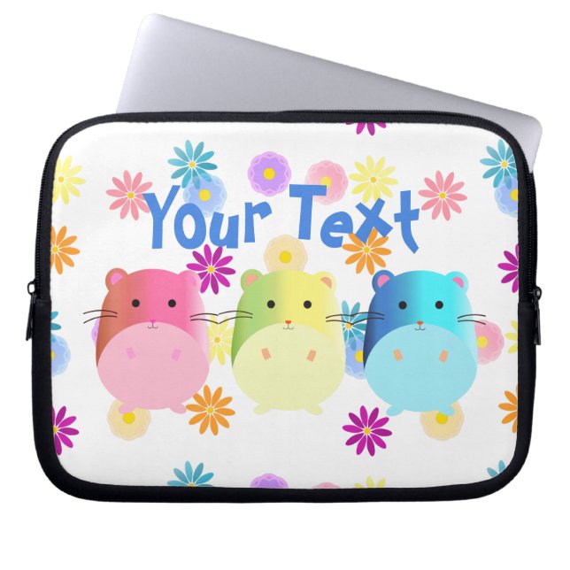 Capa Para Notebook Personalização de Hamsters Kawaii Cute Triplo (Frente)
