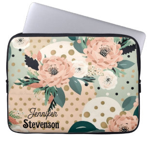 Capa Para Notebook Personalizadas as Cores de Pastel Floral Moderno P