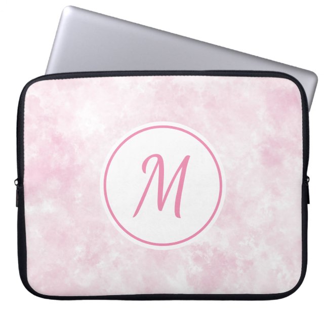 Capa Para Notebook Personalizado de Monograma de Na moda de Aquarela  (Frente)