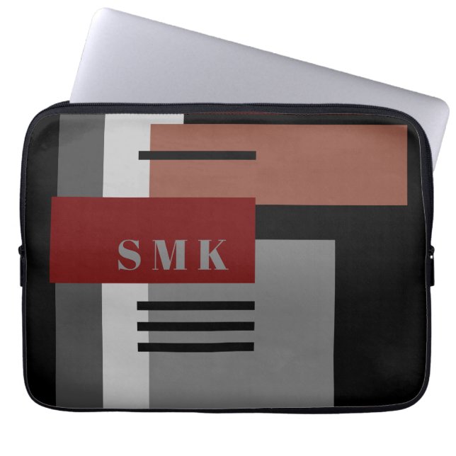 Capa Para Notebook Personalizar a Bolsa de laptop Geométrica do Tom d (Frente)