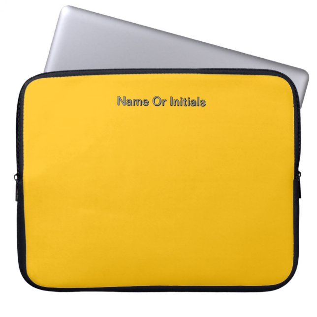 Capa Para Notebook Personalizar Com Iniciais do Nome Amarelo      (Frente)