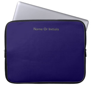 Capa Para Notebook Personalizar Com Iniciais do Nome Azul Escuro
