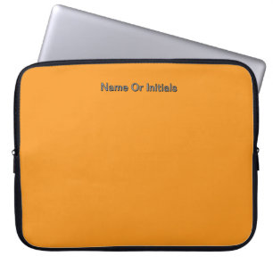 Capa Para Notebook Personalizar Com Iniciais do Nome Laranja
