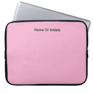 Capa Para Notebook Personalizar Com Iniciais do Nome Rosa     