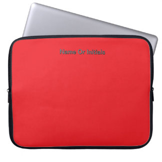 Capa Para Notebook Personalizar Com Iniciais do Nome Vermelho