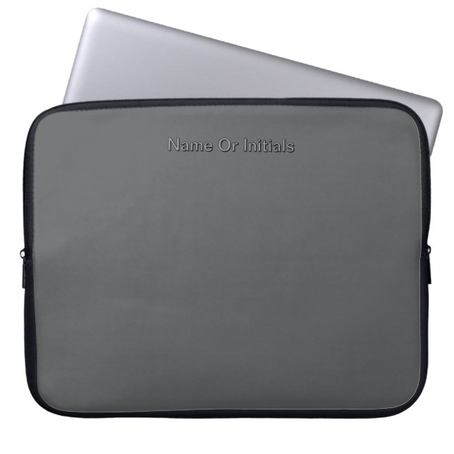 Capa Para Notebook Personalizar Com Nome Cinza (Frente)