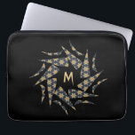 Capa Para Notebook Personalizar o Monograma de Padrão de Na moda Mode<br><div class="desc">A Bolsa de laptop de Monograma Personalizado de Padrão Na moda moderno tem um design único moderno,  composto por triângulos e estrelas a desfrutar. Personalize-o.</div>