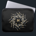 Capa Para Notebook Personalizar o Monograma de Padrão de Na moda Mode<br><div class="desc">A Bolsa de laptop de Monograma Personalizado de Padrão Na moda moderno tem um design único moderno,  composto por triângulos e estrelas a desfrutar. Personalize-o.</div>