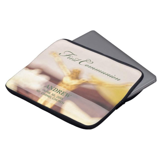 Capa Para Notebook Personalize, Parabéns pela Primeira Comunhão (Frente Topo)