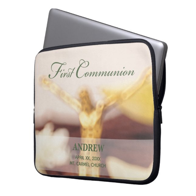 Capa Para Notebook Personalize, Parabéns pela Primeira Comunhão (Frente Esquerda)