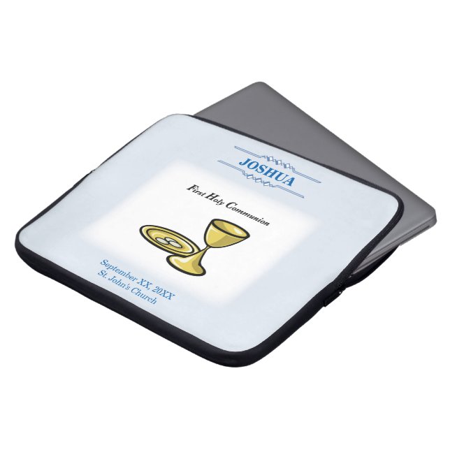 Capa Para Notebook Personalize, Primeira Comunhão Corpo e Sangue (Frente Topo)