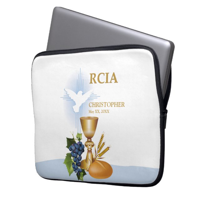 Capa Para Notebook Personalize, RCIA Parabéns Sacramento Católico (Frente Esquerda)