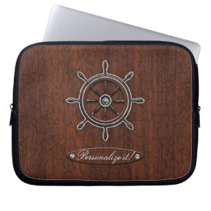 Capa Para Notebook Personalize! Roda de Mahogany Náutica Molhada