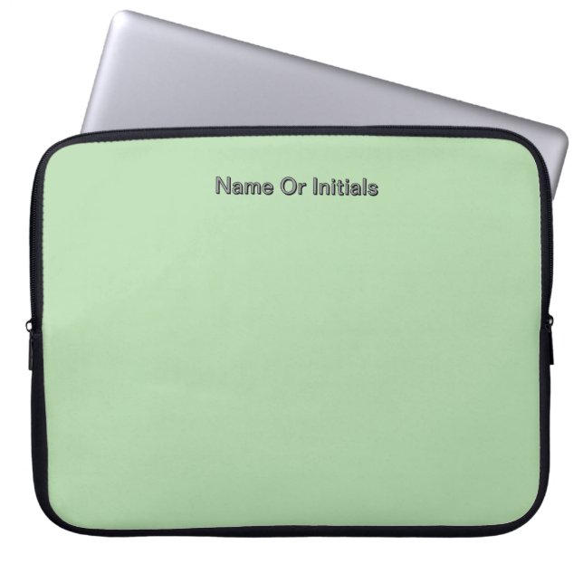 Capa Para Notebook Personalize With Name Initials Mint Green       (Frente)
