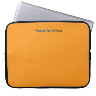 Capa Para Notebook Personalize With Name Initials Orange     