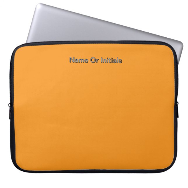 Capa Para Notebook Personalize With Name Initials Orange      (Frente)