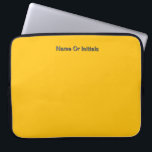 Capa Para Notebook Personalize With Name Initials Yellow<br><div class="desc">Style: Neoprene Laptop Sleeve 15 inch Protect your laptop with a custom laptop sleeve. Made with 100% neoprene, these lightweight and water resistant sleeves look great with your photos, text, or designs. Great for travel or just day-to-day use, custom laptop sleeves come in three sizes to fit your device and...</div>