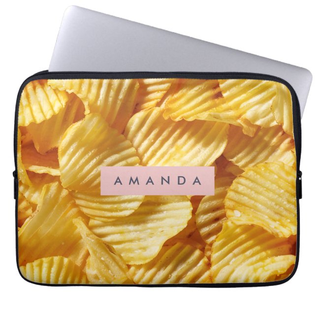 Capa Para Notebook Personalized Crispy Potato Chip Design (Frente)