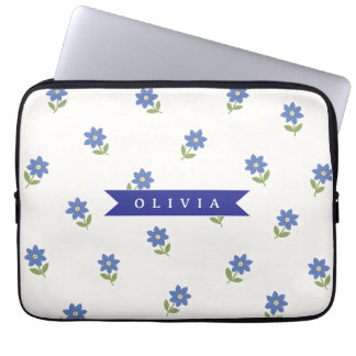 Capa Para Notebook Personalized cute delicate blue floral pattern