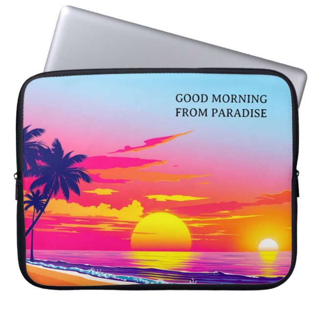Capa Para Notebook Personalized Good Morning From Paradise (Frente)