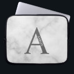 Capa Para Notebook Personalized Monogram and Name Laptop Sleeve<br><div class="desc">Personalized Monogram and Name Gifts
featuring personalized monogram and name in classic serif font style.</div>