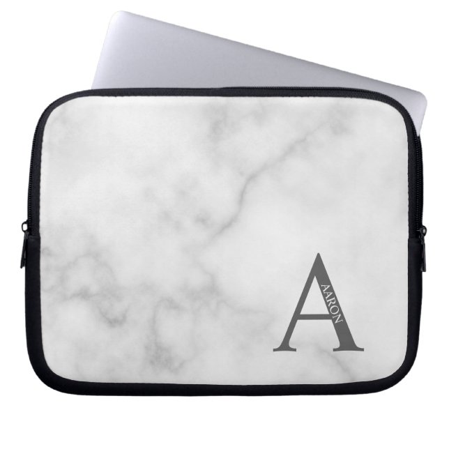 Capa Para Notebook Personalized Monogram and Name Laptop Sleeve (Frente)