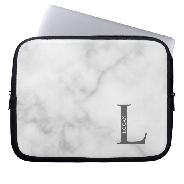 Capa Para Notebook Personalized Monogram and Name Laptop Sleeve (Frente)