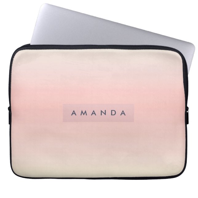 Capa Para Notebook Personalized Pastel Warm Peach Blush Fade (Frente)