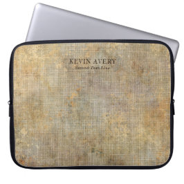 Capa Para Notebook Personalized Rustic Linen Texture Business