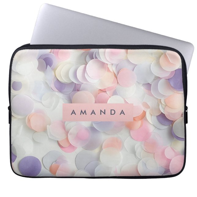 Capa Para Notebook Personalized Soft Pastel Confetti Design (Frente)