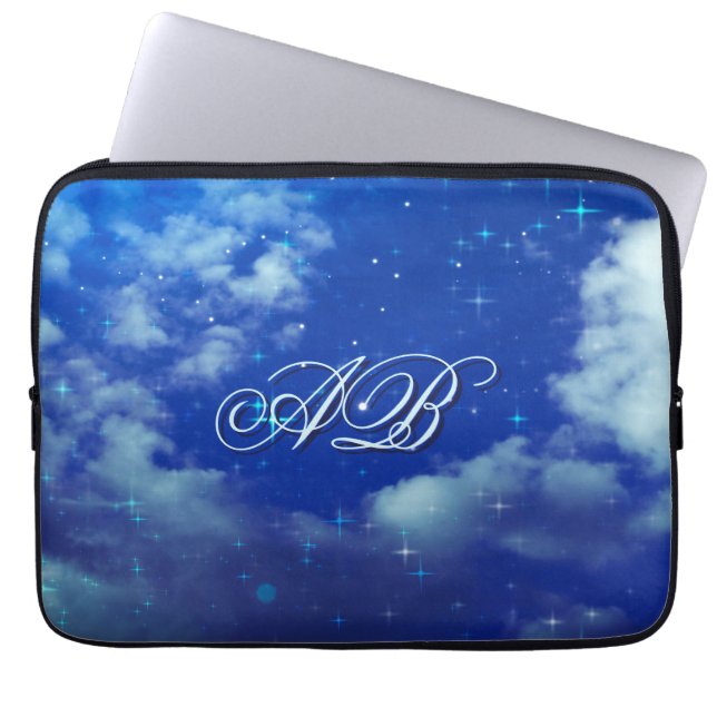 Capa Para Notebook Personalized Starry Night Sleeve | Monogram Laptop (Frente)