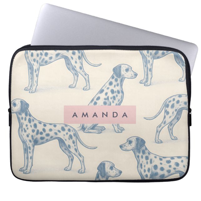 Capa Para Notebook Personalized Whimsical Charming Dalmatian Pattern (Frente)