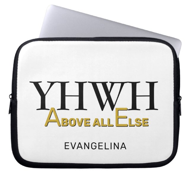 Capa Para Notebook Personalized YHWH YAHWEH Above All Else Christian (Frente)