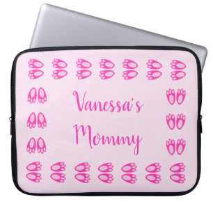 Capa Para Notebook Pés de Coelhinha Bebê Rosa Fofa Páscoa Nova Mãe