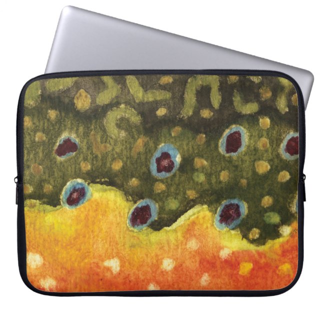Capa Para Notebook Pesca com moscas (Frente)