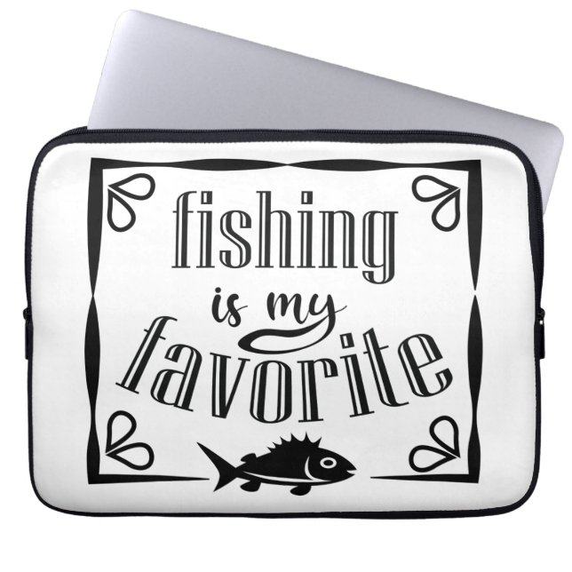 Capa Para Notebook Pesca é minha citação favorita (Frente)