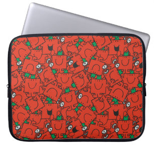 Capa Para Notebook Pesos de levantamento do Sr. Forte vermelhos &