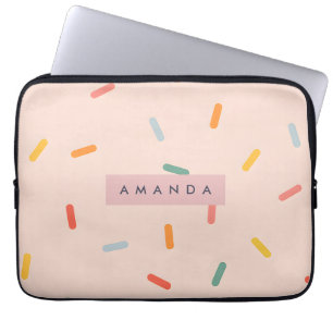 Capa Para Notebook Pêssego Pastel Divertido Personalizado com Confeit