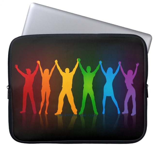 Capa Para Notebook Pessoas de grupo de SlipperyJoe segurando as mãos  (Frente)